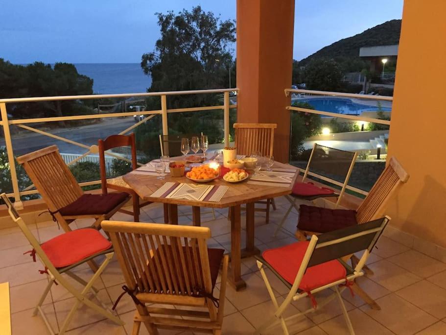 F2 Vue Mer Dans Residence Avec Piscine Ajaccio  Esterno foto